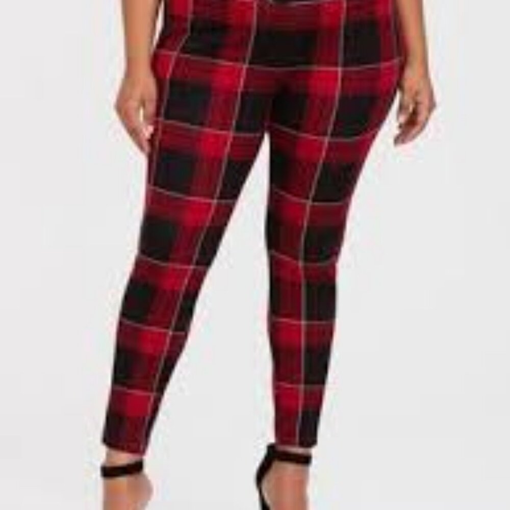 Torrid Plaid Pixie Ponte Pants - image 1